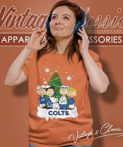 Snoopy The Peanut Christmas Tree Indianapolis Colts Women T Shirt