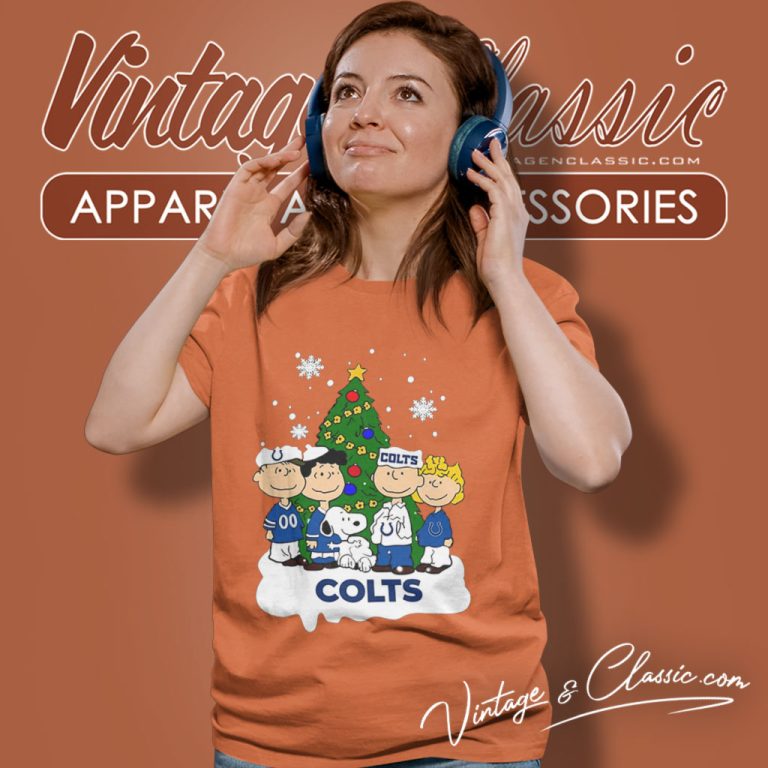 Snoopy The Peanut Christmas Tree Indianapolis Colts Women T Shirt Snoopy The Peanut Christmas Tree Indianapolis Colts Women T Shirt