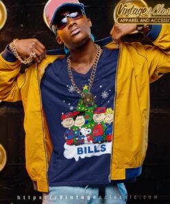 Snoopy The Peanuts Buffalo Bills Christmas V Neck TShirt