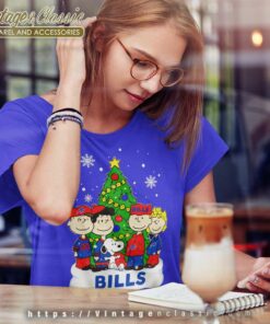 Snoopy The Peanuts Buffalo Bills Christmas Women TShirt