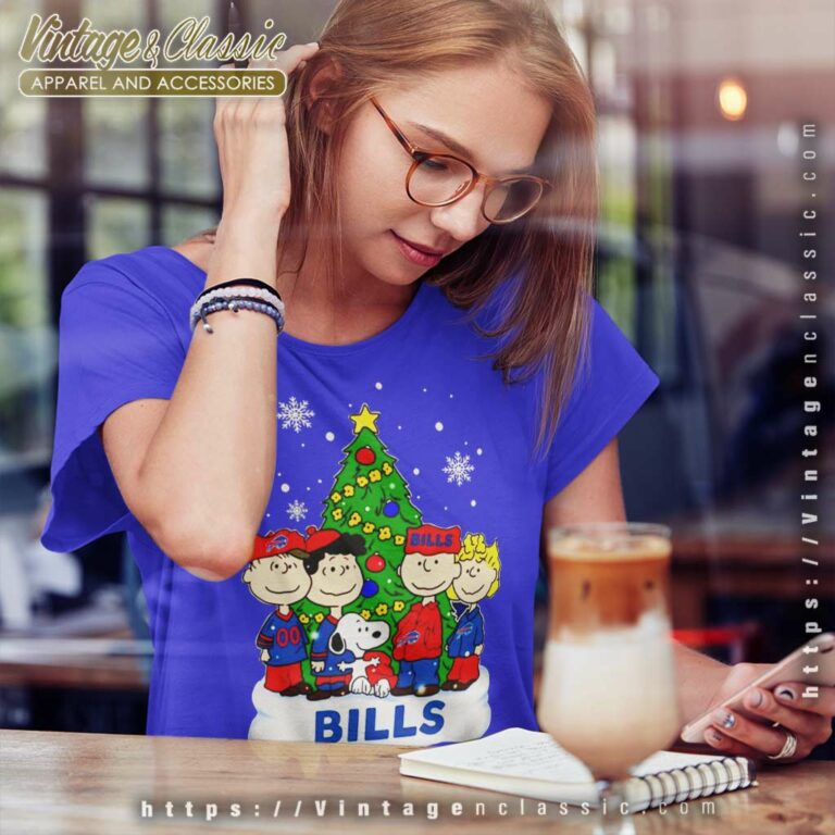 Snoopy The Peanuts Buffalo Bills Christmas Women TShirt Snoopy The Peanuts Buffalo Bills Christmas Women TShirt
