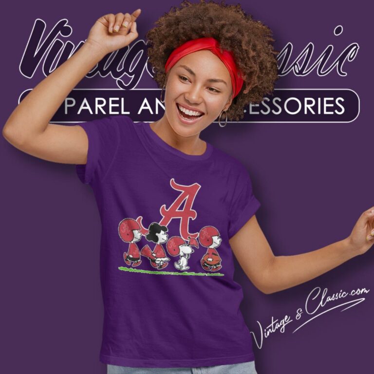 Snoopy The Peanuts Cheer For The Alabama Crimson Tide Women T Shirt Snoopy The Peanuts Cheer For The Alabama Crimson Tide Women T Shirt