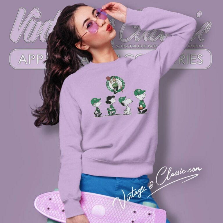 Snoopy The Peanuts Cheer For The Boston Celtics Sweatshirt Snoopy The Peanuts Cheer For The Boston Celtics Sweatshirt