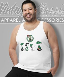 Snoopy The Peanuts Cheer For The Boston Celtics Tank Top Racerback