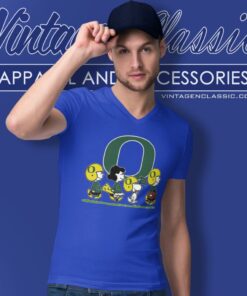 Snoopy The Peanuts Cheer For The Oregon Ducks V Neck TShirt