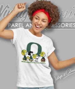 Snoopy The Peanuts Cheer For The Oregon Ducks Women T Shirt