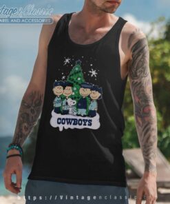 Snoopy The Peanuts Dallas Cowboys Christmas Tank Top Racerback