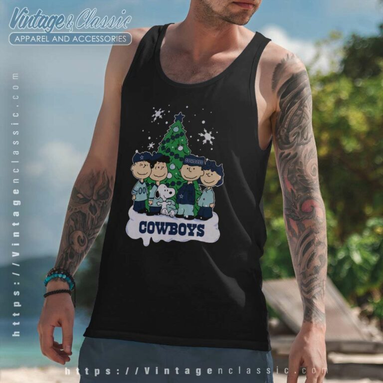 Snoopy The Peanuts Dallas Cowboys Christmas Tank Top Racerback Snoopy The Peanuts Dallas Cowboys Christmas Tank Top Racerback