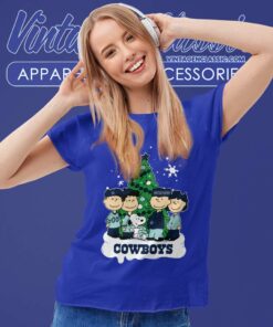 Snoopy The Peanuts Dallas Cowboys Christmas Women TShirt