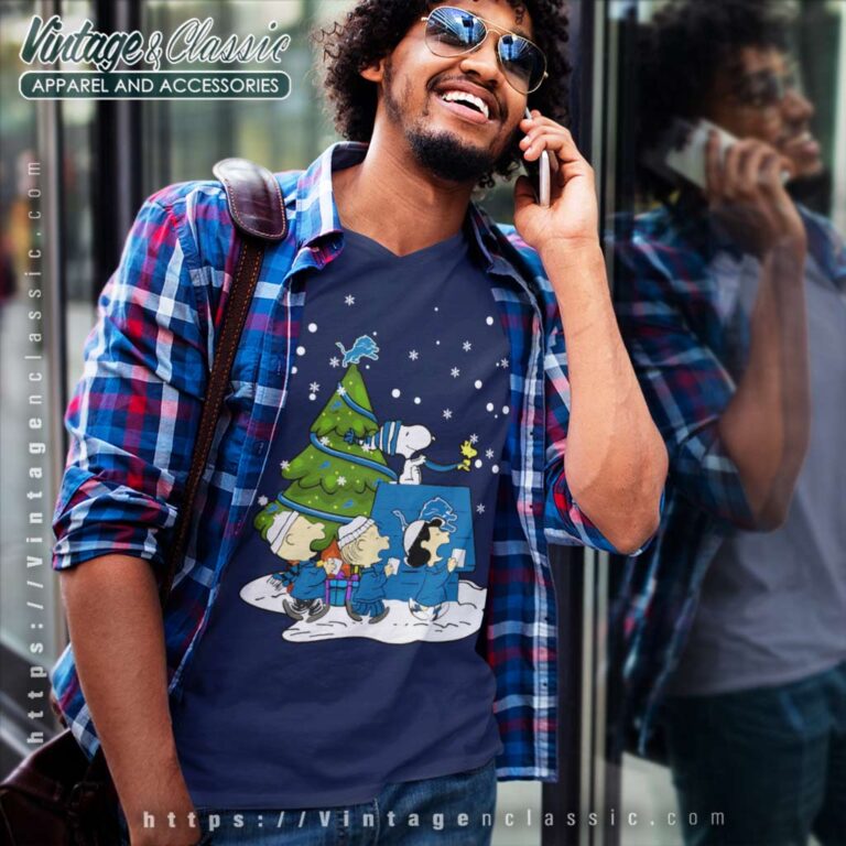 Snoopy Peanuts Detroit Lions Christmas V Neck TShirt Snoopy Peanuts Detroit Lions Christmas V Neck TShirt