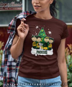 Snoopy The Peanuts Green Bay Packers Christmas Shirt 6 Snoopy The Peanuts Green Bay Packers Christmas Women TShirt