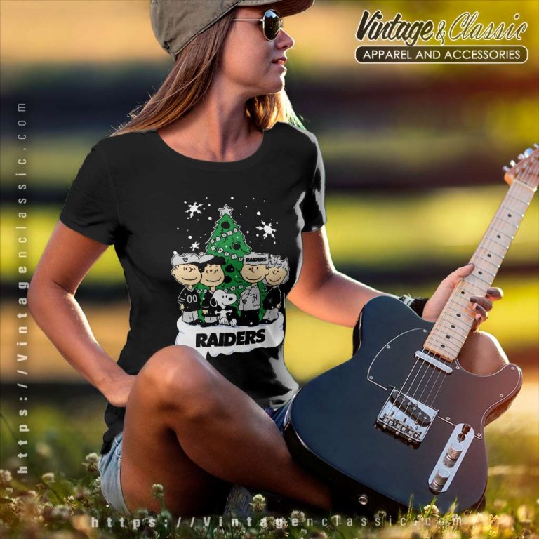 Snoopy The Peanuts Las Vegas Raiders Christmas Women TShirt Snoopy The Peanuts Las Vegas Raiders Christmas Women TShirt