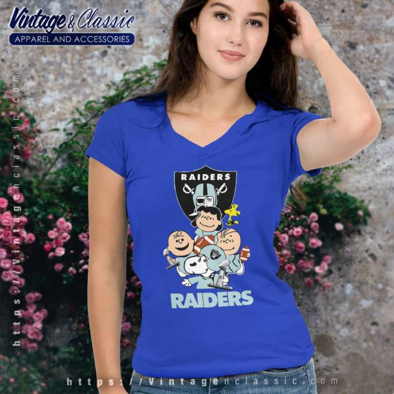 Snoopy The Peanuts Las Vegas Raiders V Neck TShirt Snoopy The Peanuts Las Vegas Raiders V Neck TShirt