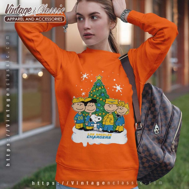 Snoopy The Peanuts Los Angeles Chargers Christmas Sweatshirt Snoopy The Peanuts Los Angeles Chargers Christmas Sweatshirt