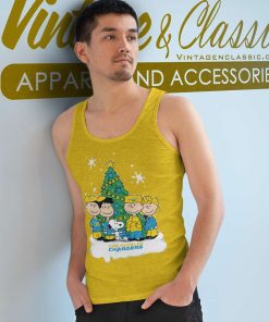 Snoopy The Peanuts Los Angeles Chargers Christmas Tank Top Racerback
