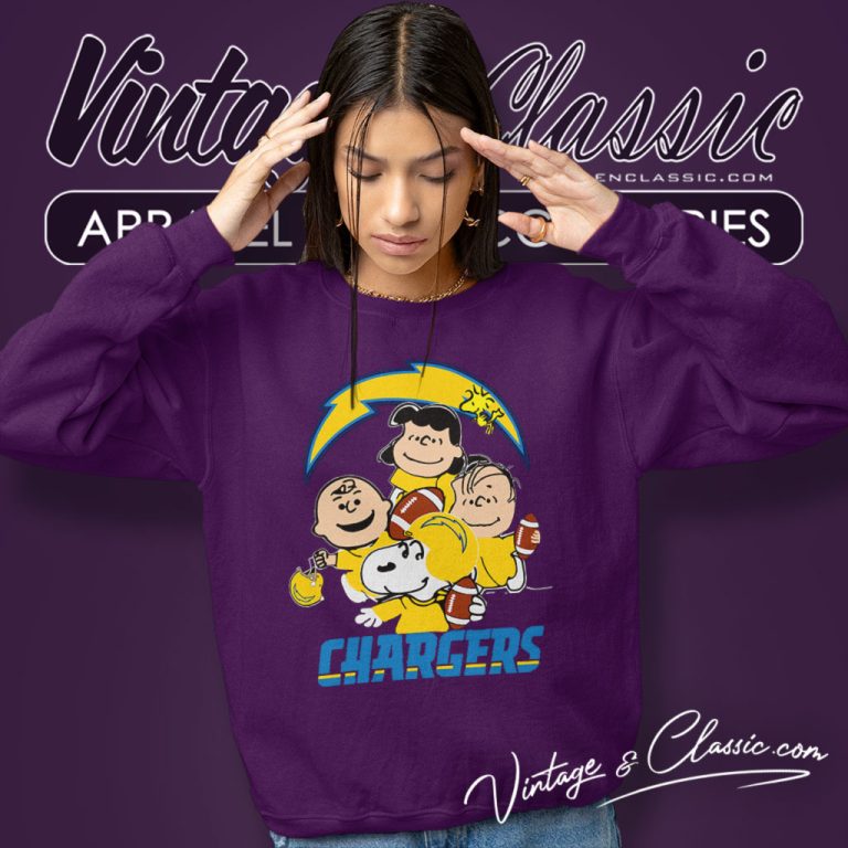 Snoopy The Peanuts Los Angeles Chargers Sweatshirt Snoopy The Peanuts Los Angeles Chargers Sweatshirt