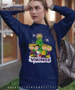 Snoopy The Peanuts Minnesota Vikings Christmas Funny Sweatshirt