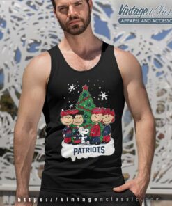 Snoopy The Peanuts New England Patriots Christmas Tank Top Racerback