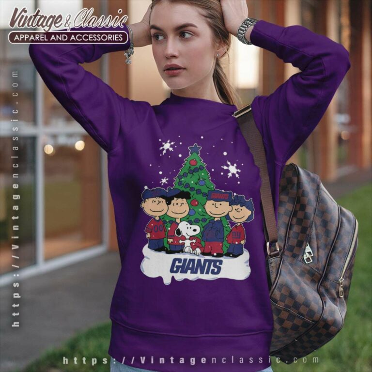 Snoopy The Peanuts New York Giants Christmas Sweatshirt Snoopy The Peanuts New York Giants Christmas Sweatshirt