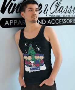 Snoopy The Peanuts New York Giants Christmas Tank Top Racerback