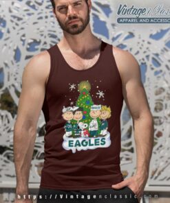 Snoopy The Peanuts Philadelphia Eagles Christmas Tank Top Racerback