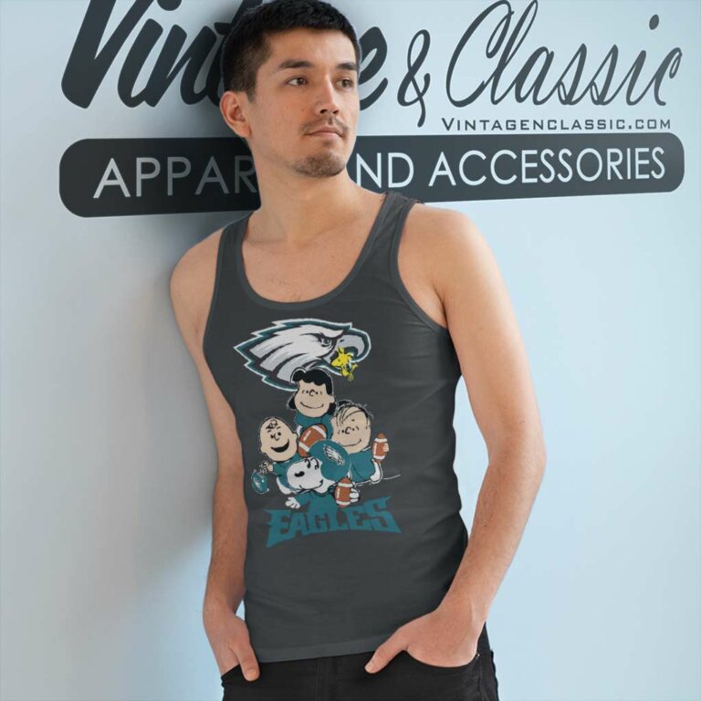 Snoopy The Peanuts Philadelphia Eagles Tank Top Racerback Snoopy The Peanuts Philadelphia Eagles Tank Top Racerback