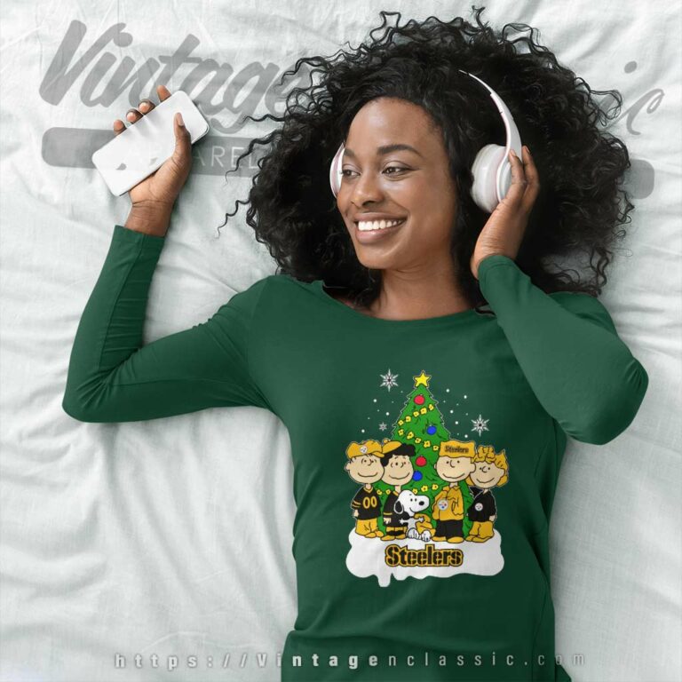 Snoopy The Peanuts Pittsburgh Steelers Christmas Long Sleeve Tee Snoopy The Peanuts Pittsburgh Steelers Christmas Long Sleeve Tee