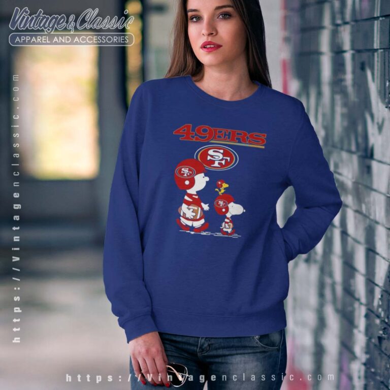 Snoopy The Peanuts San Francisco 49ers Sweatshirt Snoopy The Peanuts San Francisco 49ers Sweatshirt