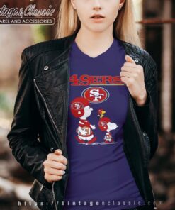 Snoopy The Peanuts San Francisco 49ers Vneck