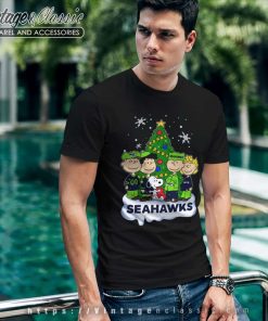 Snoopy The Peanuts Seattle Seahawks Christmas T Shirt