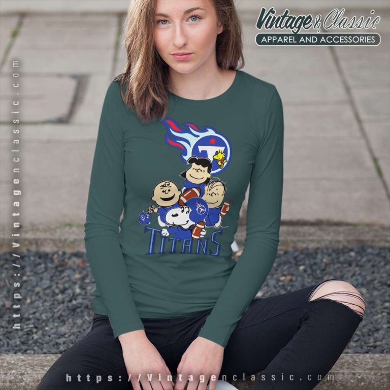 Snoopy The Peanuts Tennessee Titans Long Sleeve Tee Snoopy The Peanuts Tennessee Titans Long Sleeve Tee