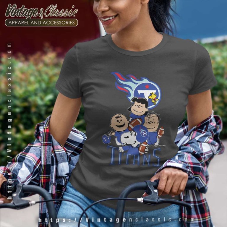 Snoopy The Peanuts Tennessee Titans Women TShirt Snoopy The Peanuts Tennessee Titans Women TShirt