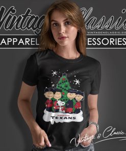 Snoopy The Peanuts Tree Houston Texans Christmas Women T Shirt