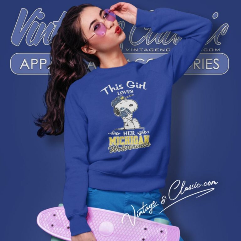 Snoopy This Girl Loves Her Michigan Wolverines Cfp National Champions Sweatshirt Snoopy This Girl Loves Her Michigan Wolverines Cfp National Champions Sweatshirt