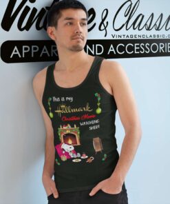 Snoopy This Is My Hallmark Christmas Movie Watching Tank Top Racerback