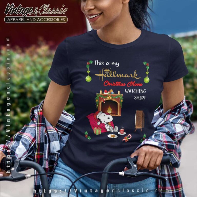 Snoopy This Is My Hallmark Christmas Movie Watching Women TShirt Snoopy This Is My Hallmark Christmas Movie Watching Women TShirt