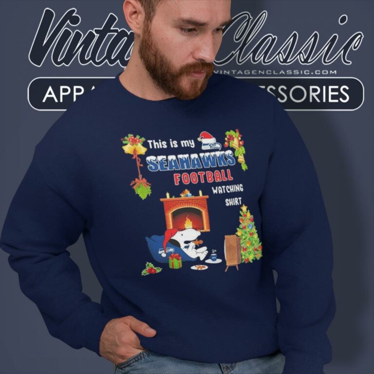 Snoopy This Is My Seattle Seahawks Football Watching Christmas Sweatshirt Snoopy This Is My Seattle Seahawks Football Watching Christmas Sweatshirt