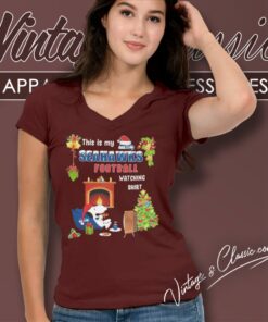 Snoopy This Is My Seattle Seahawks Football Watching Christmas V Neck TShirt