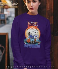 Snoopy Trick Or Treat Dallas Cowboys Halloween Sweatshirt