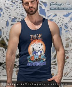 Snoopy Trick Or Treat Dallas Cowboys Halloween Tank Top Racerback
