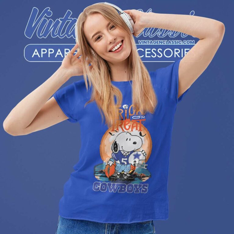 Snoopy Trick Or Treat Dallas Cowboys Halloween Women TShirt Snoopy Trick Or Treat Dallas Cowboys Halloween Women TShirt