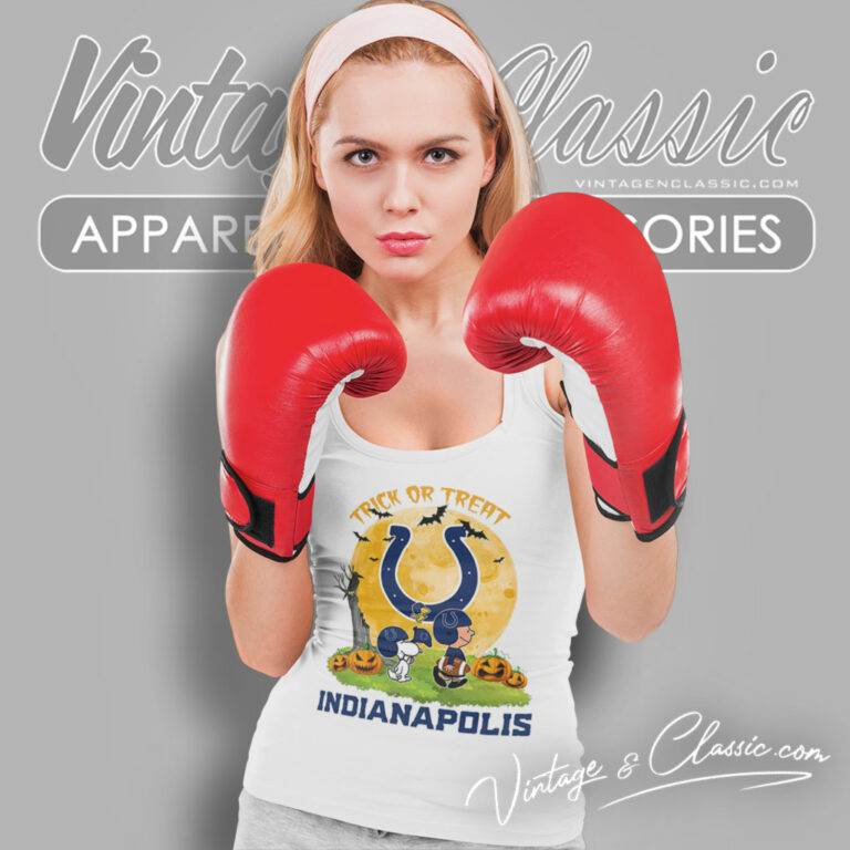 Snoopy Trick Or Treat Halloween Indianapolis Colts Tank Top Racerback Snoopy Trick Or Treat Halloween Indianapolis Colts Tank Top Racerback