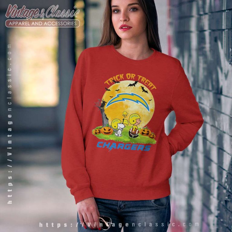 Snoopy Trick Or Treat Halloween Los Angeles Chargers Sweatshirt Snoopy Trick Or Treat Halloween Los Angeles Chargers Sweatshirt