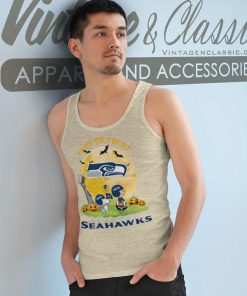 Snoopy Trick Or Treat Halloween Seattle Seahawks Tank Top Racerback