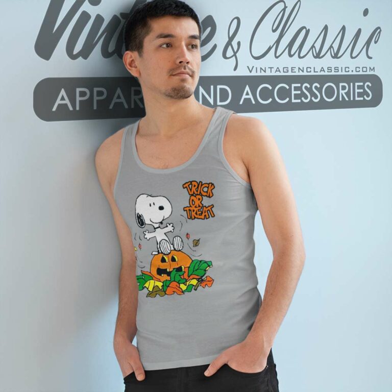 Snoopy Trick Or Treat Halloween Tank Top Racerback Snoopy Trick Or Treat Halloween Tank Top Racerback