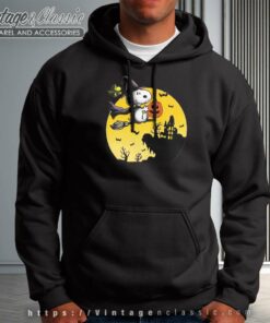 Snoopy Witch And Woodstock Bat Halloween Hoodie