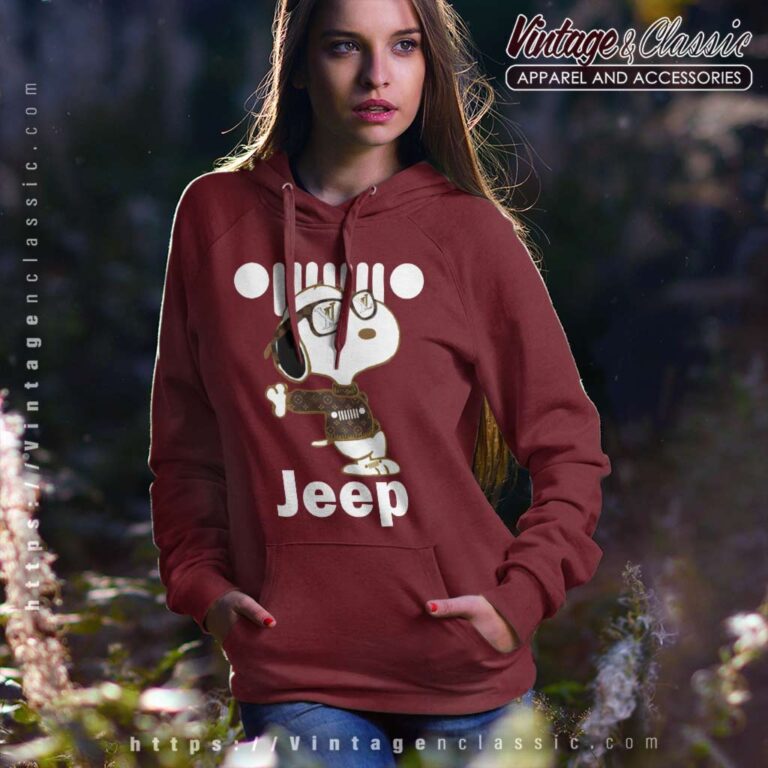 Snoopy With Jeep Cute Hoodie Snoopy With Jeep Cute Hoodie