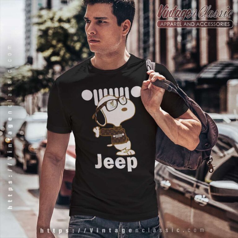 Snoopy With Jeep Cute T Shirt Snoopy With Jeep Cute T Shirt