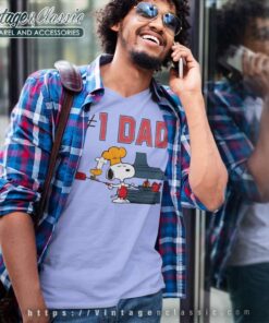 Snoopy Woodstock 1 Dad V Neck TShirt