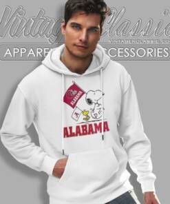Snoopy Woodstock Alabama Crimson Tide Flag Hoodie